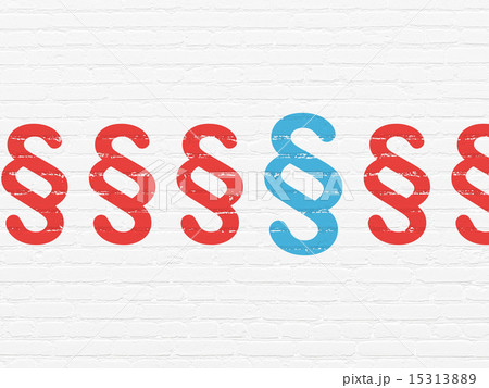 Law concept: paragraph icon on wall background 15313889