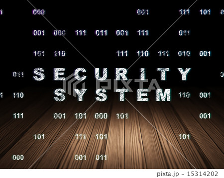 Security concept: Security System in grunge dark room 15314202