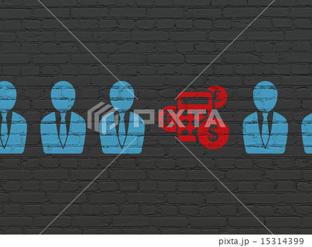 Business concept: calculator icon on wall background 15314399