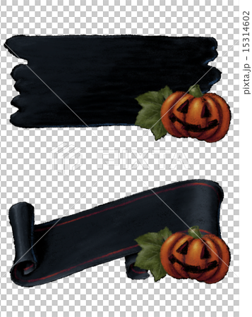 Halloween pumpkin accompanied by two blackboards Halloween pumpkin accompanied by two blackboards 15314602