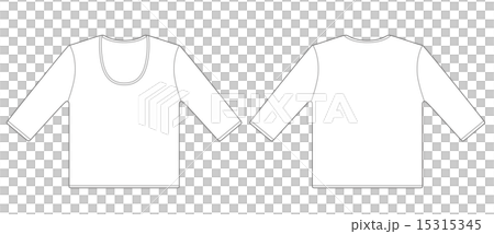 Uネック7分袖Tシャツ 15315345