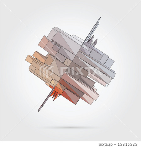 Vector. Abstract 3D geometric illustration. Vector. Abstract 3D geometric illustration. 15315525