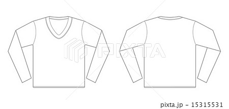 Vネック長袖Tシャツ 15315531