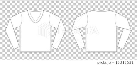 Vネック長袖Tシャツ 15315531