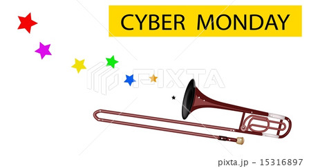 A Symphonic Trombone Blowing Cyber Monday Flag A Symphonic Trombone Blowing Cyber Monday Flag 15316897