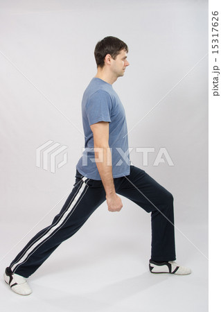 The young man does exercise The young man does exercise 15317626