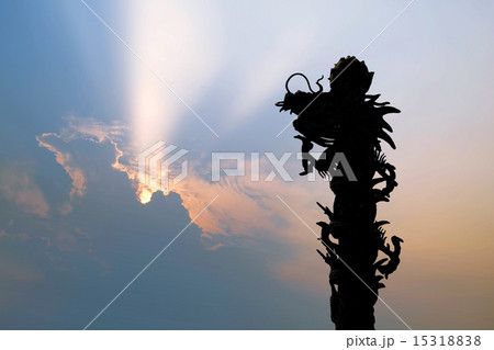 silhouette of  chinese dragon 15318838