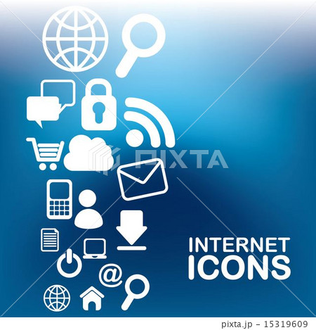 internet icons over blue background vector illustration internet icons over blue background vector illustration 15319609