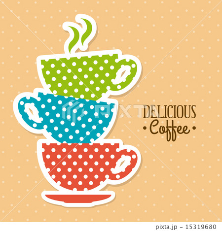 coffee design over dotted background vector illustration 15319680