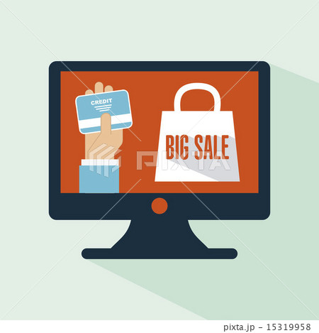 shopping design over blue background vector illustration shopping design over blue background vector illustration 15319958