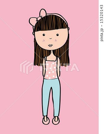 Beautiful woman over pink background vector illustration 15320143
