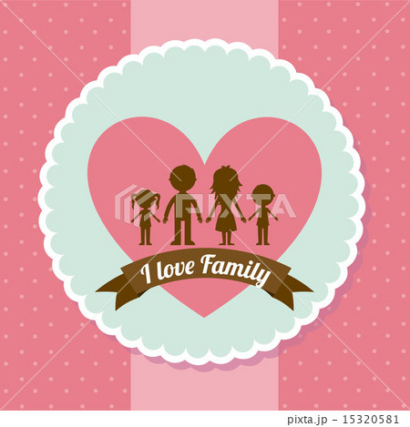 Family design over dotted pink background vector illustration 15320581