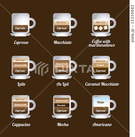 coffee icons over brown background vector illustration 15320682