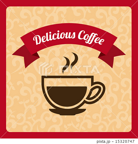 coffee design over pink background vector...のイラスト素材 [15320747] - PIXTA