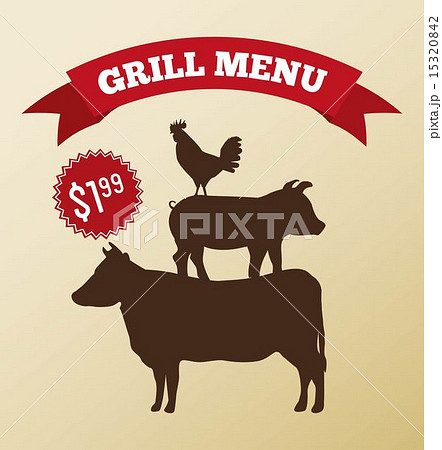 grill menu over pink background vector illustration grill menu over pink background vector illustration 15320842