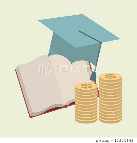 graduation design over beige background vector illustration 15321142