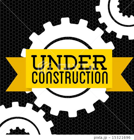 under construction over black background vector illustration 15321696