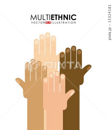 Multiethnic design over white background vector illustration 15324181