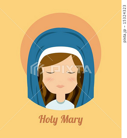 Mary design over yellow background vector illustration Mary design over yellow background vector illustration 15324323