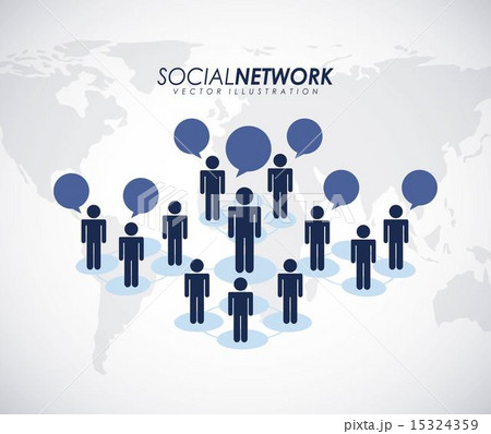 Social network design over gray background vector illustration 15324359
