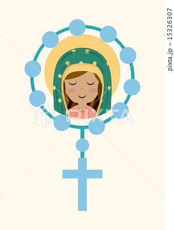 Holy Mary design over beige background vector illustration 15326307