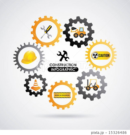 Construction design over gray background vector illustration 15326486