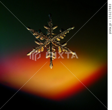 macro snowflake ice crystals present natural 15327883