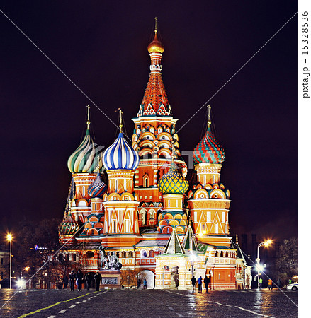 St. Basil Cathedral, Moscow Kremlin, night St. Basil Cathedral, Moscow Kremlin, night 15328536