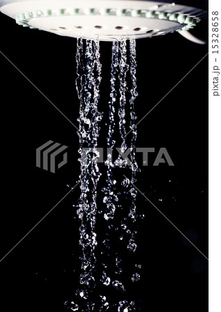 shower water drops on black background 15328658