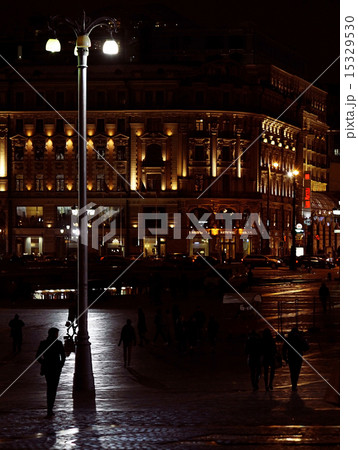 Moscow, RUSSIA - MARCH 31: night landscape in early spring in the city center in Moscow on March 31, 2014, in Moscow, Russia 15329530