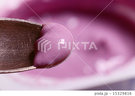 blueberry yogurt in a plastic jar 15329816