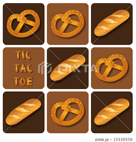 Tic-Tac-Toe of Bread and Pretzel Tic-Tac-Toe of Bread and Pretzel 15330556