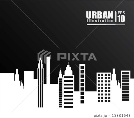 Urban design over black background vector illustration 15331643