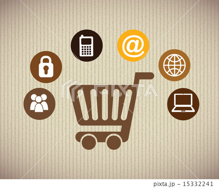 Shopping design over beige background vector illustration Shopping design over beige background vector illustration 15332241
