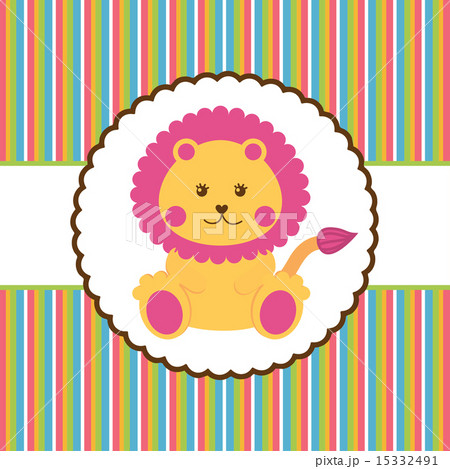 baby shower design over lineal background vector illustration 15332491