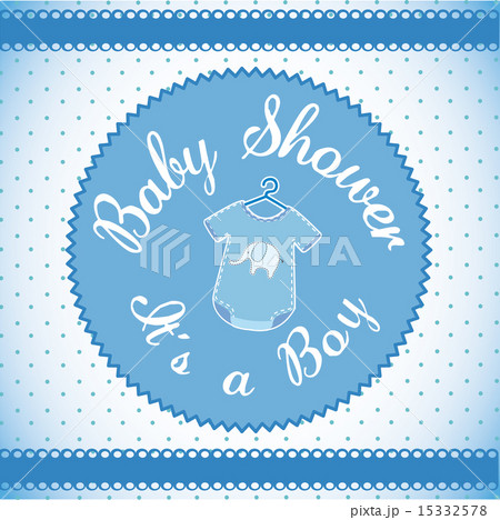 Baby shower design over blue background vector illustration Baby shower design over blue background vector illustration 15332578