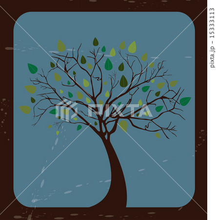 tree design over blue background vector...のイラスト素材 [15333113] - PIXTA