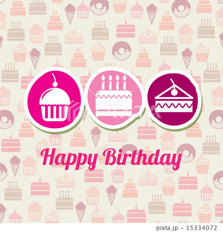 happy birthday design over pastry background vector illustratio happy birthday design over pastry background vector illustratio 15334072