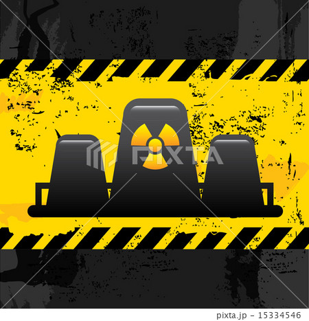 nuclear power over black background vector illustration 15334546