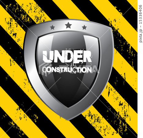 under construction signal over lineal background vector illustra 15336406