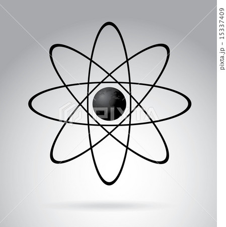 atom design over gray background vector illustration atom design over gray background vector illustration 15337409