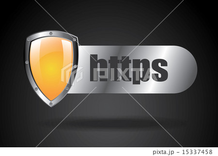 https security over white background vector illustration 15337458