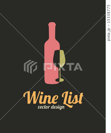 wine list over black background vector illustration 15338775