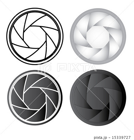 camera lens over white background vector illustration 15339727