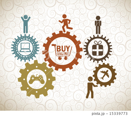 buy on line design over pattern background vector illustration buy on line design over pattern background vector illustration 15339773