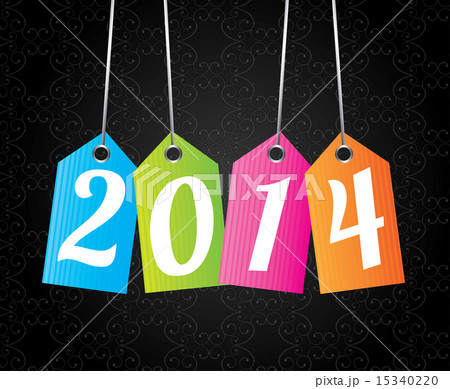 new year 2014 over black background vector illustration new year 2014 over black background vector illustration 15340220