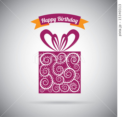 Birthday design over gray background vector illustration 15340313