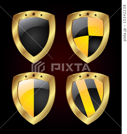 shields design over red wine background vector illustration 15342238