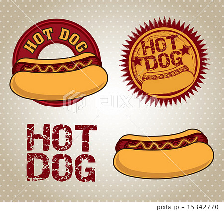 hot dog icons over dotted background vector illustration hot dog icons over dotted background vector illustration 15342770