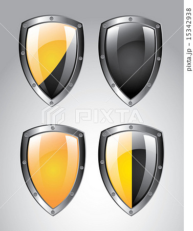 shields design over gray background vector illustration 15342938